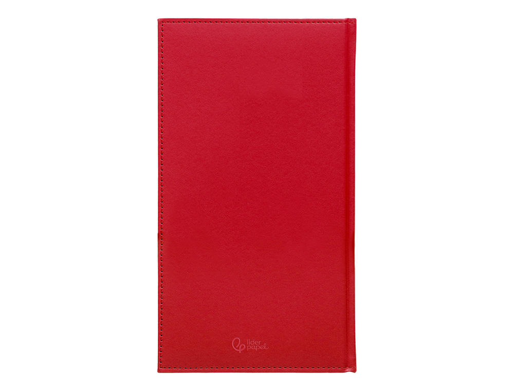 AGENDA ENCUADERNADA LIDERPAPEL CRETA 80X150 MM 2025 SEMANA VISTA COLOR ROSA BUGANVILLA PAPEL 70 GR